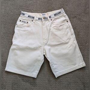 MOSCHINO Jean Shorts White Made in Italy